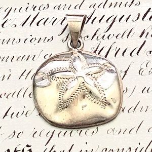 Stunning Sterling Silver Puffy Sand Dollar Pendant 925 Mexico